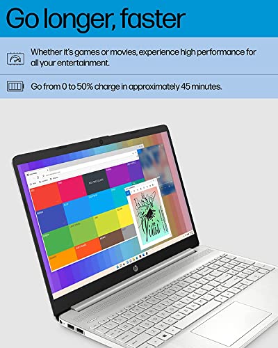 [Windows 11 Pro] HP 15 15.6" HD Business Laptop Computer, 8-Core AMD Ryzen 7 5700U (Beats i7-1180G7), 32GB RAM, 1TB PCIe SSD, Numeric Keypad, Fast Charge, Wi-Fi 6, Bluetooth, Long Battery Life, w/Hub