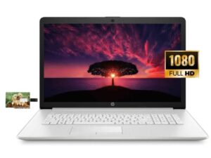 hp 17 business laptop computer, 11th gen intel core i3-1115g4, 17.3″ fhd display, windows 10 pro, 12gb ram, 256gb ssd, wifi, bluetooth, webcam, hdmi, 32gb durlyfish usb card