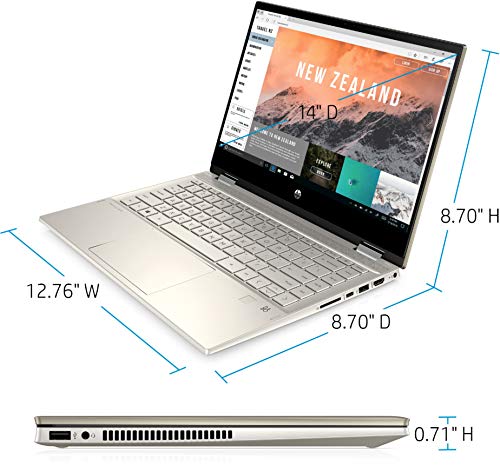 2020 HP Pavilion x360 14" FHD WLED Touchscreen 2-in-1 Convertible Laptop, Intel Core i5-1035G1 up to 3.6GHz, 8GB DDR4, 256GB SSD, 802.11ac, Bluetooth, Webcam, HDMI, Fingerprint Reader, Windows 10