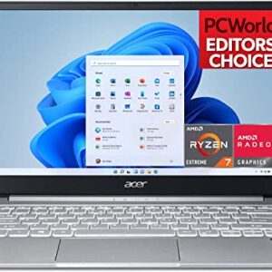 Acer Swift 3 Ultra Light Laptop AMD Ryzen 7 4700U 8-Core Processor 8GB DDR4 512GB NVMe SSD WiFi 6 Backlit Keyboard Fingerprint Reader SF314-42 Windows 11 (Renewed)