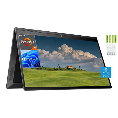 HP Envy x360 2-in-1 15.6" FHD Touchscreen Convertible Laptop Computer, 6-Core AMD Ryzen 5 5625U (Up to 4.3 GHz), 16GB RAM, 1TB PCIe SSD, Backlit Keyboard, Wi-Fi, Bluetooth, Windows 11 Home, w/Battery