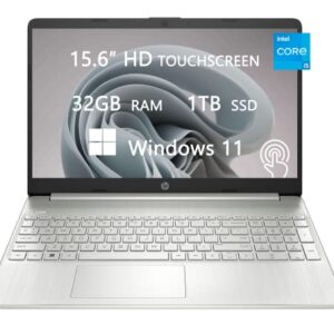 HP 2022 Newest Touch-Screen Laptops for College Student & Business, 15.6 inch HD Computer, Intel 11th Core i5-1135G7, 32GB RAM, 1TB SSD, Fast Charge, HDMI, Webcam, Wi-Fi, Windows 11, LIONEYE MP