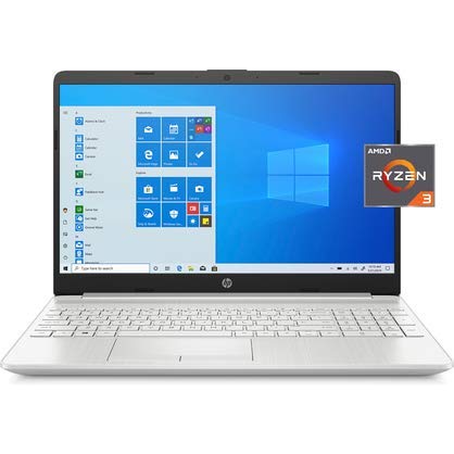 HP 2022 15.6" HD Touchscreen Laptop, AMD Ryzen 3 3250U Processor, 4GB RAM, 256GB SSD, Backlit Keyboard, HDMI, AMD Radeon Graphics, Windows 10 S, Natural Silver, W/ IFT Accessories