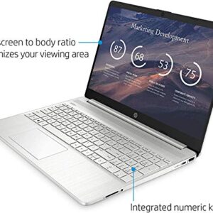 HP 2022 15.6" HD Touchscreen Laptop, AMD Ryzen 3 3250U Processor, 4GB RAM, 256GB SSD, Backlit Keyboard, HDMI, AMD Radeon Graphics, Windows 10 S, Natural Silver, W/ IFT Accessories