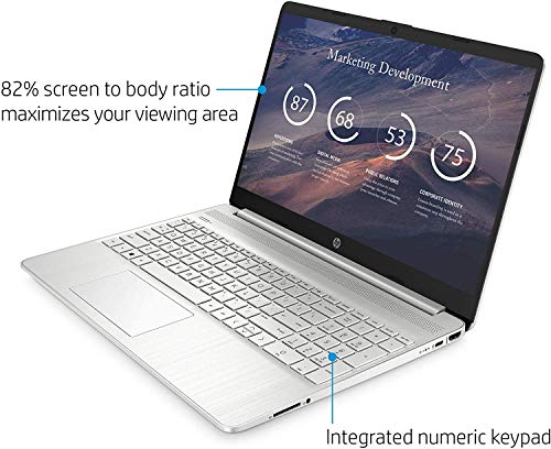 HP 2022 15.6" HD Touchscreen Laptop, AMD Ryzen 3 3250U Processor, 4GB RAM, 256GB SSD, Backlit Keyboard, HDMI, AMD Radeon Graphics, Windows 10 S, Natural Silver, W/ IFT Accessories