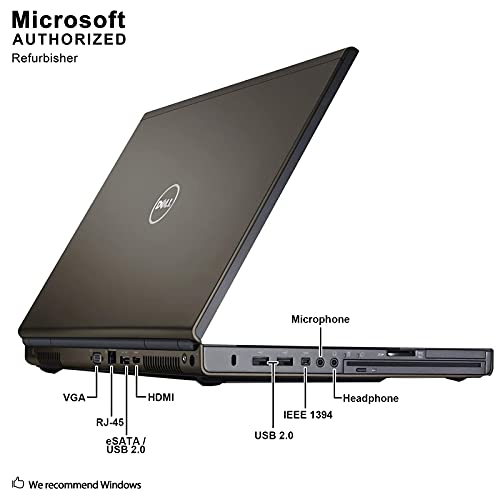 Dell Precision M6600 17.3 Inch Workstation Laptop, Intel Core i7-2720QM up to 3.3GHz, 8G DDR3, 500G, VGA, HDMI, DP, Windows 10 Pro 64 Bit Multi-Language Support English/French/Spanish(Renewed)