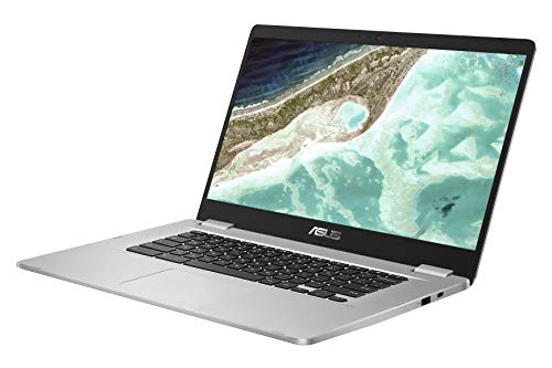 ASUS Chromebook C523 15.6" HD NanoEdge-Display-with 180 Degree-Hinge Intel Dual Core Celeron N3350-Processor, 4GB-RAM, 16GB eMMC, Silver Color, C523NA-DH46