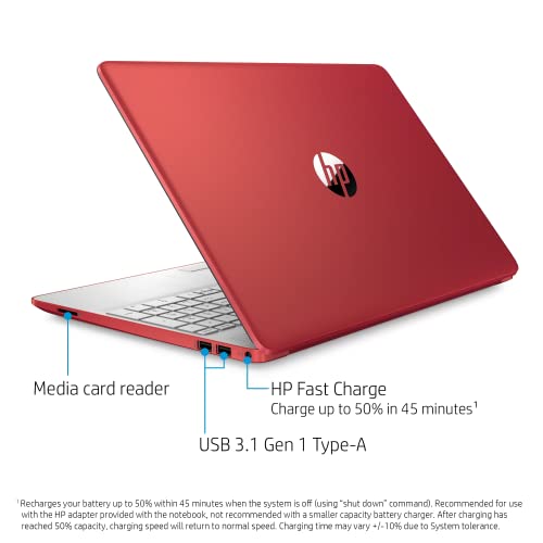 HP Newest 15.6" HD Laptop Computer, Intel Quad-core Pentium Processor, 16GB RAM, 1TB SSD, Office 365 1-Year, Numeric Pad, Webcam, Ethernet, Wi-Fi, Bluetooth, Windows 11 Home(S Mode), Red, /Battery