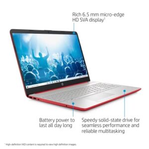 HP Newest 15.6" HD Laptop Computer, Intel Quad-core Pentium Processor, 16GB RAM, 1TB SSD, Office 365 1-Year, Numeric Pad, Webcam, Ethernet, Wi-Fi, Bluetooth, Windows 11 Home(S Mode), Red, /Battery