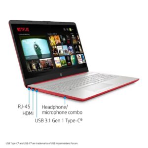 HP Newest 15.6" HD Laptop Computer, Intel Quad-core Pentium Processor, 16GB RAM, 1TB SSD, Office 365 1-Year, Numeric Pad, Webcam, Ethernet, Wi-Fi, Bluetooth, Windows 11 Home(S Mode), Red, /Battery