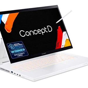 ConceptD 7 Ezel CC715-71-7163 Convertible Creator Laptop, Intel i7-10875H, GeForce RTX 2080 SUPER, 15.6" 4K UHD IPS, PANTONE Validated, 100% Adobe RGB, 32GB DDR4, 2TB NVMe SSD in RAID 0, Wacom EMR Pen