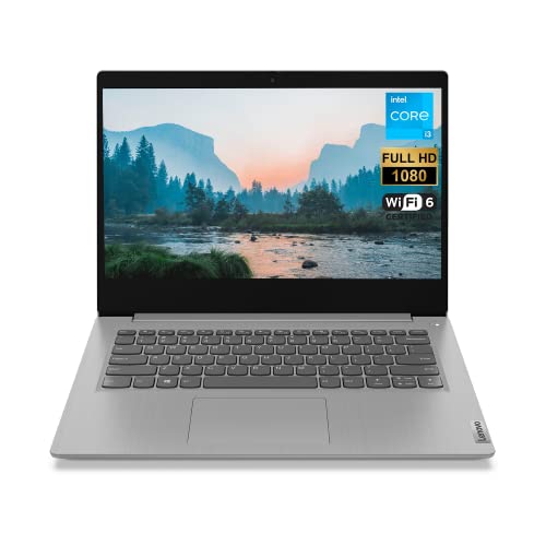 Lenovo IdeaPad 3i Laptop, 14" FHD Screen, Intel i3-1115G4 Processor, 12GB RAM, 256GB SSD, Webcam, HDMI, Media Card Reader, Dolby Audio, Wi-Fi 6, Windows 11 Home, Platinum Grey