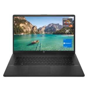 HP Notebook Laptop, 17.3" HD+ Display, AMD Ryzen 7 5825U Processor, 64GB RAM, 1TB PCIe SSD, Webcam, FP Reader, HDMI, Wi-Fi, Windows 11 Home, Black