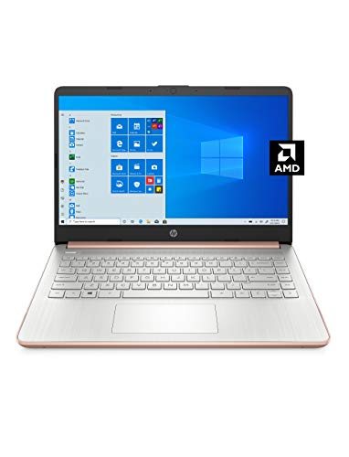 HP - 14-fq0030nr 14 Laptop, AMD 3020e, 4 GB RAM, 64 GB eMMC Storage, 14-inch HD Display, Windows 10 Home in S Mode, Long Battery Life, Microsoft 365, (14-fq0030nr, 2020) Pale Rose Gold