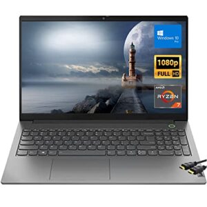 Lenovo New ThinkBook 15 G3 15.6" Full HD Notebook Laptop , AMD Octa-Core (8 Core) Ryzen 7 5700U (Beat i7-1260P), 16GB DDR4 RAM, 512GB PCIE SSD, Fingerprint, HDMI Cable, Windows 10 Pro, Mineral Gray