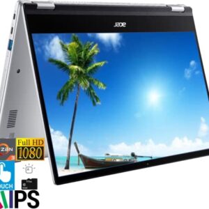 2022 Acer Chromebook Spin 514 2-in-1 Convertible Laptop | 14" FHD Touchscreen | AMD Ryzen 3 3250C Processor | 4GB RAM | 64GB eMMC | USB-C | 10+ Long Battery Life | Backlit KB | Chrome OS | TiTac Card