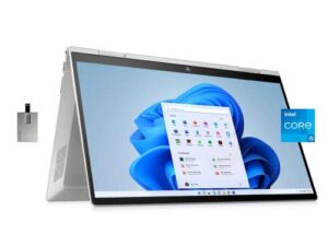 2022 hp envy x360 2-in-1 15.6″ fhd touchscreen laptop, intel core i5-1135g7, 32gb ram, 1tb pcie ssd, full-size keyboard, iris xe graphics, hd webcam, win 11 pro, silver, 32gb snow bell usb card