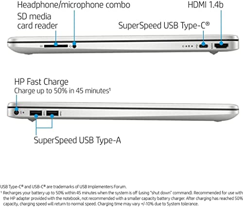 [Windows 11 Home] Newest HP Laptop, 15.6” Full HD, AMD Athlon Silver 3050u, 16GB RAM, 512GB SSD, Media Card Reader, USB Type-C, HDMI, Webcam, Wi-Fi, Bluetooth, Silver