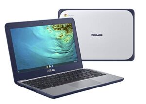 asus chromebook c202xa rugged & spill resistant laptop, 11.6″ hd, 180 degree, mediatek 8173c processor, 4gb ram, 32gb storage, mil-std 810g durability, blue, education, chrome os, c202xa-yb04-bl