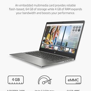 HP Chromebook 14b Laptop, AMD Athlon Silver 3050C Mobile Processor, 4 GB RAM, 64 GB eMMC Storage, 14-inch Full HD IPS Touchscreen, Google Chrome OS, Audio by B&O, Privacy Camera (14b-na0010nr, 2021)