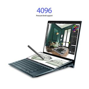 ASUS ZenBook Duo 14 UX482 14” FHD NanoEdge Touch Display, Intel Evo Platform, Core i7-1165G7, 8GB RAM, 512GB PCIe SSD, Innovative ScreenPad Plus, Windows 10 Home, Celestial Blue, UX482EA-DS71T