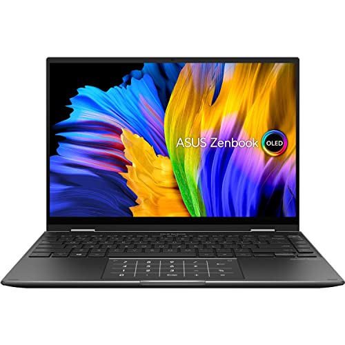 ASUS Zenbook Flip 14" 2.8K OLED 2-in-1 Touchscreen (16GB RAM, 1TB SSD, AMD 6-Core Ryzen 5 5600H (Beats i7-1165G7)) Business Convertible Laptop, Backlit, Fingerprint, IST HDMI, Win 11 Home, UN5401QA