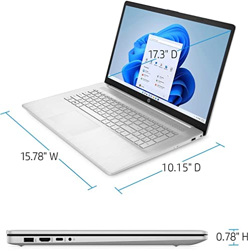 HP Newest 17.3 FHD IPS Micro-Edge Laptop, AMD Ryzen 5 5500U 6-core(Beat Intel i5-1135G7), 8GB DDR4 RAM, 512GB NVMe SSD, WiFi, Bluetooth, Numpad, HDMI, Fast Charge, Webcam, Window 11