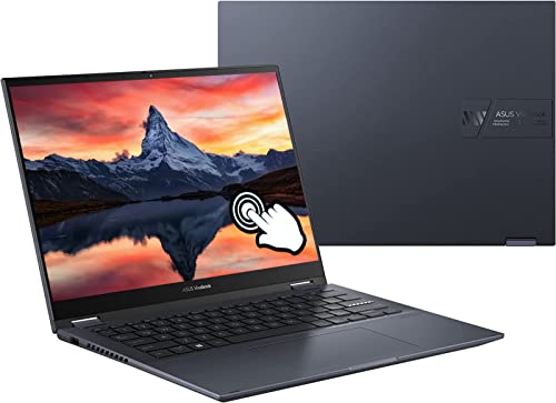ASUS Vivobook S 14 Flip Foldable Business Laptop 2023 Newest, 14 Inch FHD+ Touchscreen, AMD Ryzen 5 5600H Up to 4.2GHz, 16GB RAM 1TB SSD, Numberpad, Fingerprint, Win11, Blue +GM Accessories