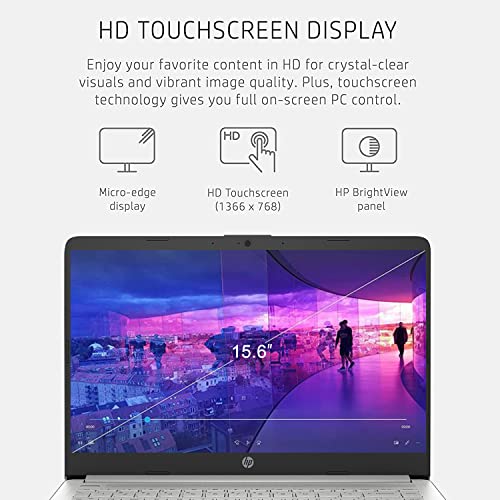 HP 15.6" Laptop with Touchscreen, Intel Core i5-1155G7 Processor, Intel Iris Xe Graphics, 15.6" HD Touchscreen Display, HDMI, Wi-Fi and Bluetooth, Windows 11 Home in S Mode(16GB RAM | 1TB SSD)