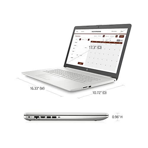 2021 HP 17.3" HD+ BrightView Laptop Computer, Intel Core i3-1115G4 Processor (Beats i5-1035g1), 32GB RAM, 2TB PCIe SSD, Intel UHD Graphics, HD Webcam, HD Audio, Windows 11 S, Silver, 32GB USB Card