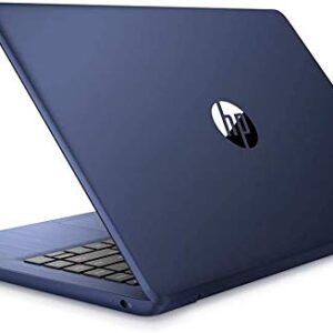 HP 2021 Newest Stream 14in HD SVA Laptop Computer, Intel Celeron N4000 Processor, 4GB RAM, 128GB Space(64GB eMMC+64GB MSD), Office 365, HDMI, Bluetooth, Windows 10, Blue, AllyFlex MP, Online Class