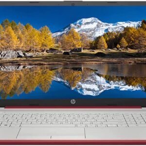 HP 2023 15'' HD IPS Laptop, Windows 11, Intel Pentium 4-Core Processor Up to 2.70GHz, 4GB RAM, 256GB SSD, HDMI, Super-Fast 6th Gen WiFi, Dale Red (Renewed)