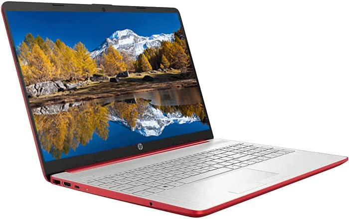 HP 2023 15'' HD IPS Laptop, Windows 11, Intel Pentium 4-Core Processor Up to 2.70GHz, 4GB RAM, 256GB SSD, HDMI, Super-Fast 6th Gen WiFi, Dale Red (Renewed)