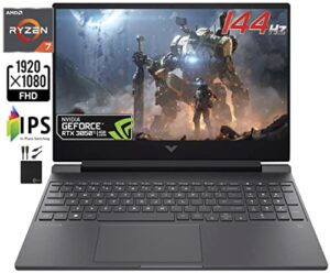hp 2022 newest victus 15.6″ fhd ips 144hz gaming laptop, 8-core amd ryzen 7 5800h (upto 4.4ghz), nvidia geforce rtx 3050 ti, 32gb ram, 1tb pcie ssd, backlit kb,hd webcam, wifi 6, win 11+marxsolcable