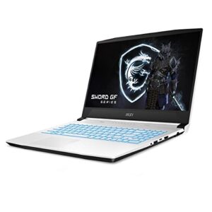 MSI Sword 15.6" 144Hz 3ms FHD Gaming Laptop Intel Core i7-11800H RTX3050TI 8GB 512GBNVMe SSD Win10 - White (A11UD-1248)