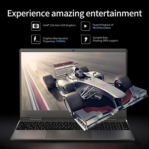 Bmax Laptop 15.6", 12GB DDR4 RAM 512GB SSD, Intel Celeron N5095 Quad Core Processor (up to 2.9GHz), 2K FHD IPS Display, Windows 11 Gaming Laptop Thin Traditional Computers Expandable 1TB SSD