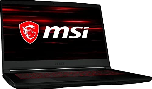 MSI Newest GF63 Thin 15.6" FHD Gaming Laptop, 10th Gen Intel 4-Core i5-10300H up to 4.5GHz(Beat i7-7920HQ), NVIDIA GTX 1650 MaxQ, 16GB DDR4, 512GB NVMe SSD, Ethernet, WiFi 6, HDMI, USB-A&C, Win10