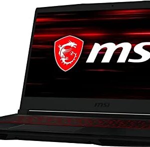 MSI Newest GF63 Thin 15.6" FHD Gaming Laptop, 10th Gen Intel 4-Core i5-10300H up to 4.5GHz(Beat i7-7920HQ), NVIDIA GTX 1650 MaxQ, 16GB DDR4, 512GB NVMe SSD, Ethernet, WiFi 6, HDMI, USB-A&C, Win10