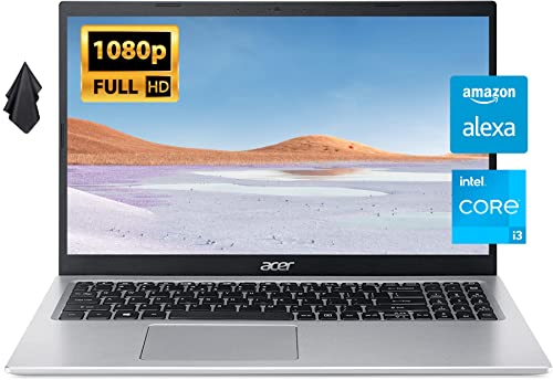 2022 Acer Aspire 5 Slim Laptop, 15.6 inch FHD IPS Display, 11th Gen Intel Core i3-1115G4 Processor (Beats Ryzen 3 3250U), WiFi 6, Amazon Alexa, Windows 11 Home in S Mode (20GB RAM | 1TB SSD)