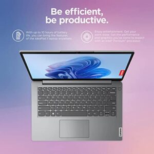 Lenovo 14" Laptop, IdeaPad 1, Intel Quad-core Processor, 14" HD Anti-Glare Display, 4GB RAM, HDMI, SD Card Reader, Long Battery Life, Includes MS Office 365, Windows 11 Home in S Mode (256GB SSD)