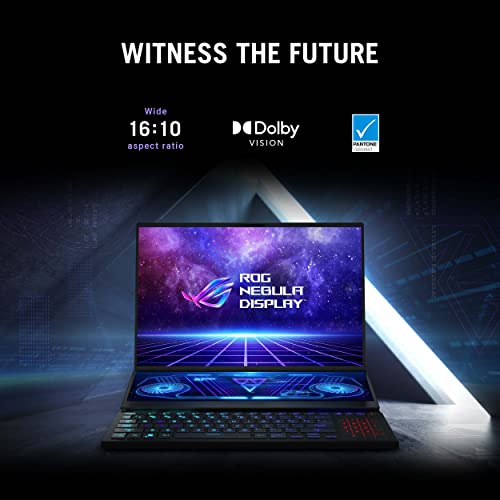 ASUS ROG Zephyrus Duo 16 (2022) Gaming Laptop, 16” 165Hz ROG Nebula HDR QHD 16:10 Display, NVIDIA GeForce RTX 3070 Ti, AMD Ryzen 9 6900HX, 32GB DDR5, 1TB SSD, Windows 11, GX650RW-XS96