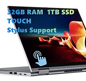 NewLenovo ThinkPad X1 Yoga Gen 6 14" FHD+Touch Convertible Ultra Laptop, Intel Core EVO i7-1185G7 vPro 32GB RAM 1TB SSD WiFi 6 Bluetooth Webcam Fingerprint 15.6Hrs Battery Win 11 Pro AimCare Support