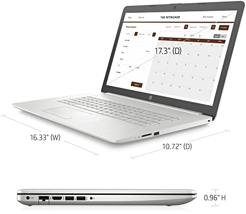 HP 2022 Newest 17.3" HD+ Display Laptop, 11th Gen Intel Core i3-1115G4(Up to 4.1GHz, Beat i5-1030G7), 16GB DDR4 RAM, 1TB PCIe SSD, Bluetooth, HDMI, Webcam, Windows 11, Silver, w/ 3in1 Accessories
