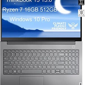 Lenovo ThinkBook 15 Gen 3 15.6" FHD Business Laptop (AMD 8-Core Ryzen 7 5700U (Beat i7-1260P), 16GB RAM, 512GB PCIe SSD) Backlit Keyboard, Fingerprint, Webcam, Win 10 Pro / Win 11 Pro - 2023