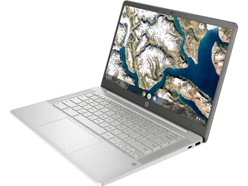 HP Chromebook - 14a-na0010ds 14" TS Intel Celeron N4000 1.1 GHz Intel UHD Graphics 600 4 GB RAM 128 GB eMMC Chrome OS BT Webcam Mineral Silver(Renewed)