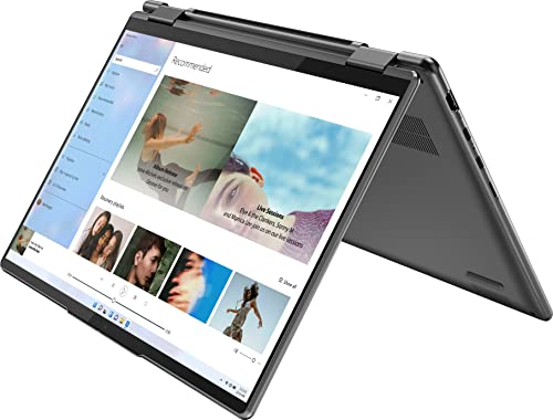 Lenovo ENOVO Yoga 7i 2-in-1 Laptop 14'' 2.2K Touchscreen12th Core i7-1255U Iris Xe Graphics 16GB RAM 1TB SSD WI-FI 6E Thunderbolt 4 Backlit KB w/ FP Windows 11 RATZK 32GB USB, Storm Grey, (82QG)