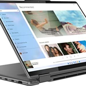 Lenovo ENOVO Yoga 7i 2-in-1 Laptop 14'' 2.2K Touchscreen12th Core i7-1255U Iris Xe Graphics 16GB RAM 1TB SSD WI-FI 6E Thunderbolt 4 Backlit KB w/ FP Windows 11 RATZK 32GB USB, Storm Grey, (82QG)