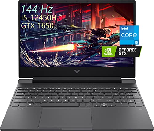 HP Victus 15t 15.6" FHD 144Hz IPS (Intel 12th Gen i5-12450H (Beats i7 10750H), 32GB RAM, 1TB PCIe SSD, GeForce GTX 1650 4GB) Gaming Laptop, Backlit Keyboard, Type-C, Win 11 Home (Renewed)