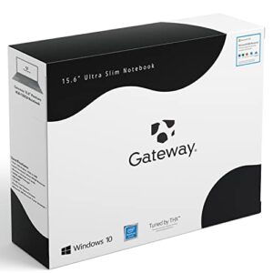 Gateway 15.6" FHD Ultra Slim Laptop, Quad-Core Pentium Silver N5030 up to 3.1GHz, 4GB RAM, 128GB eMMC, WiFi, Bluetooth, Office 365 Personal 1-Year, Windows 10 S, BROAGE 64GB Flash Drive, Charcoal