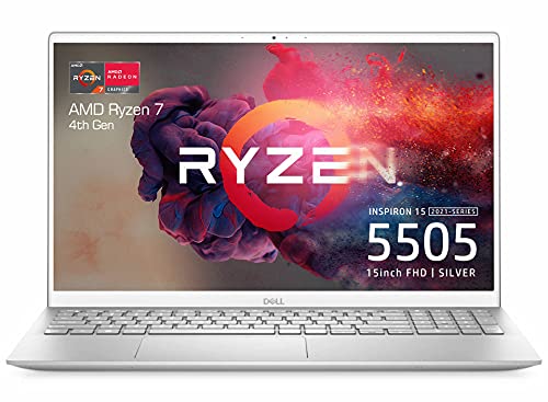 Dell Inspiron 5505 Laptop AMD Ryzen(TM) 7 4700U 8GB DDR4 256GB M.2 PCIe NVMe Solid State Drive 15.6-inch FHD (1920 x 1080) Anti-Glare LED Backlight Non-Touch Narrow Border WVA Display